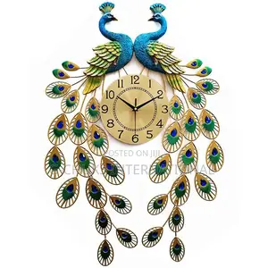Peacock Wall Clock Home Decorations