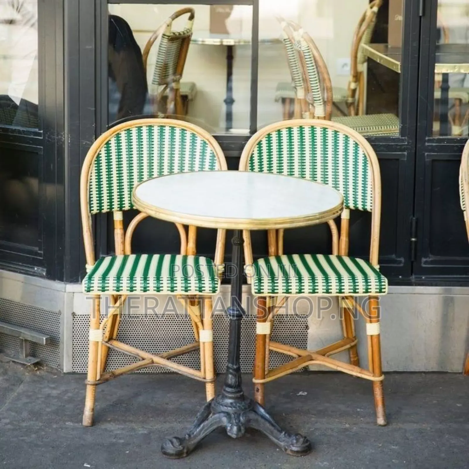 Handwoven Rattan Bistro Chairs