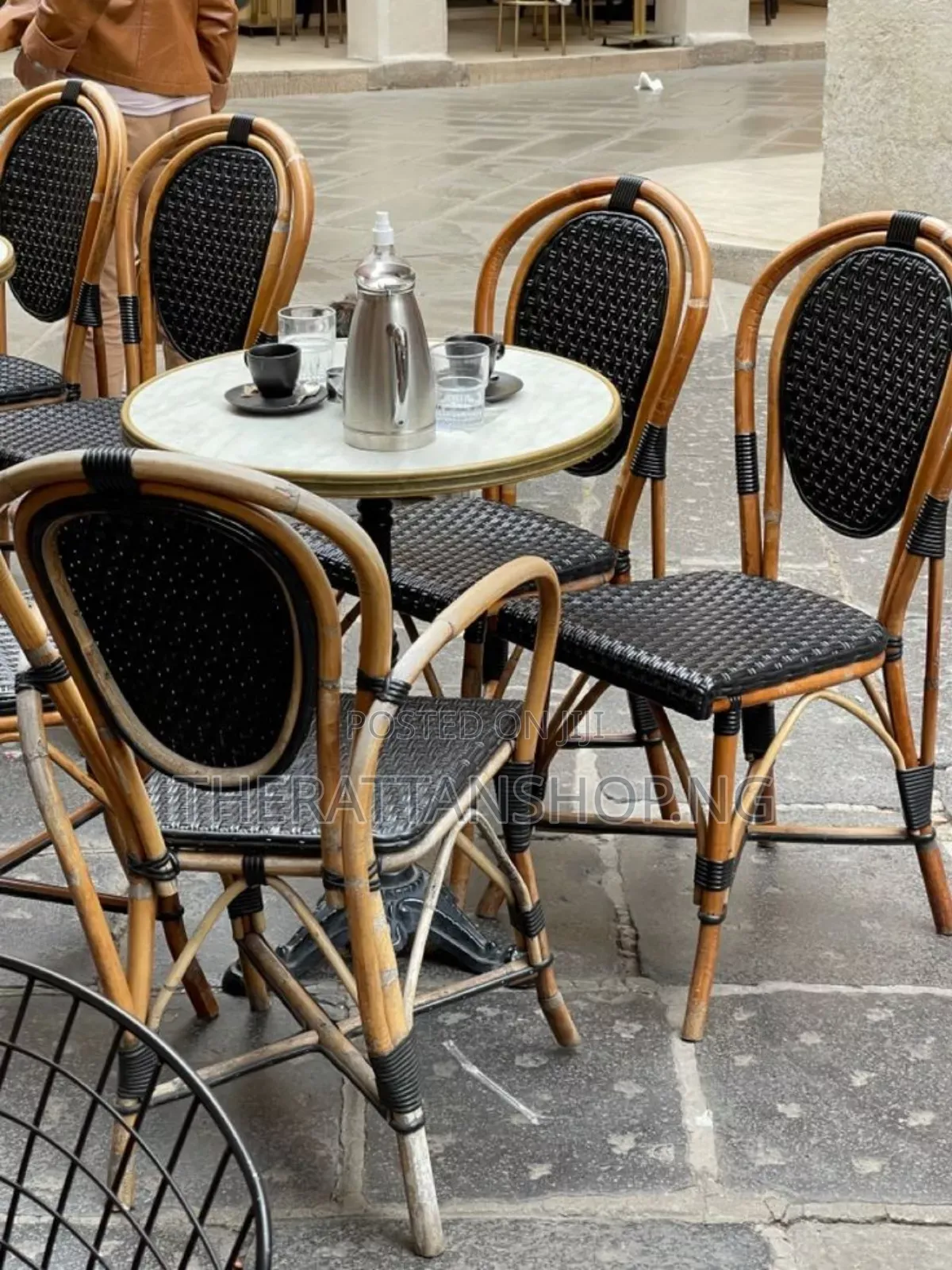 Handwoven Rattan Bistro Chairs