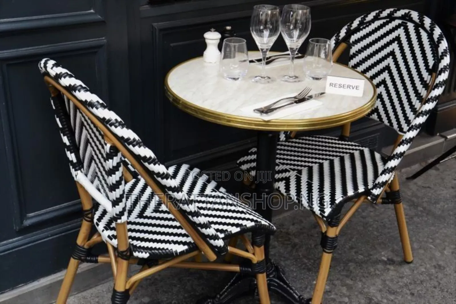 Handwoven Rattan Bistro Chairs