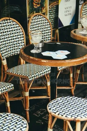 Handwoven Rattan Bistro Chairs