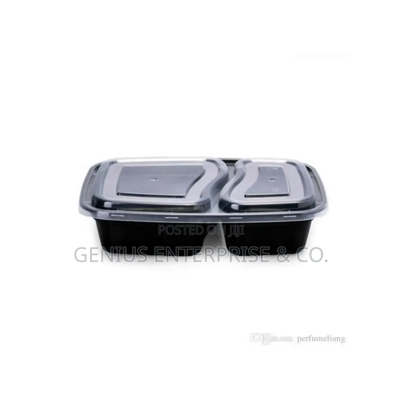 Double Compartment Takeaway Plate (50pcs)