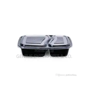 Double Compartment Takeaway Plate (50pcs)