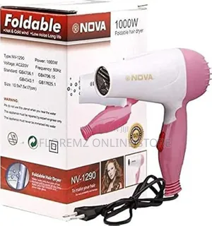 NOVA NV-1290 1000W Foldable Hair Dryer for Men Women