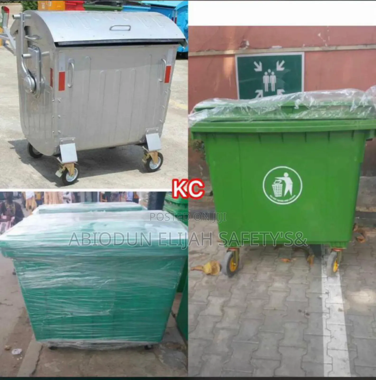 1100 L Waste Bin Plastic Dust Bin Available