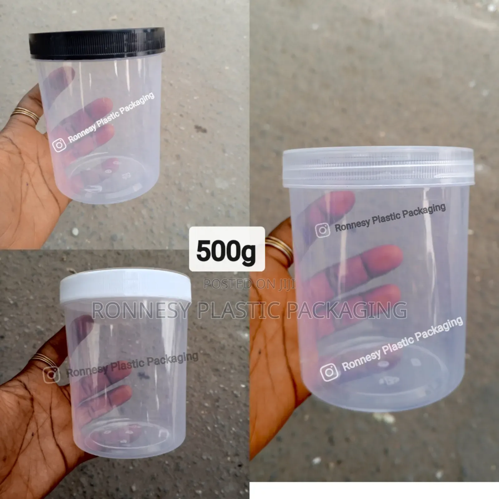 500g Transparent Plastic Container Jar