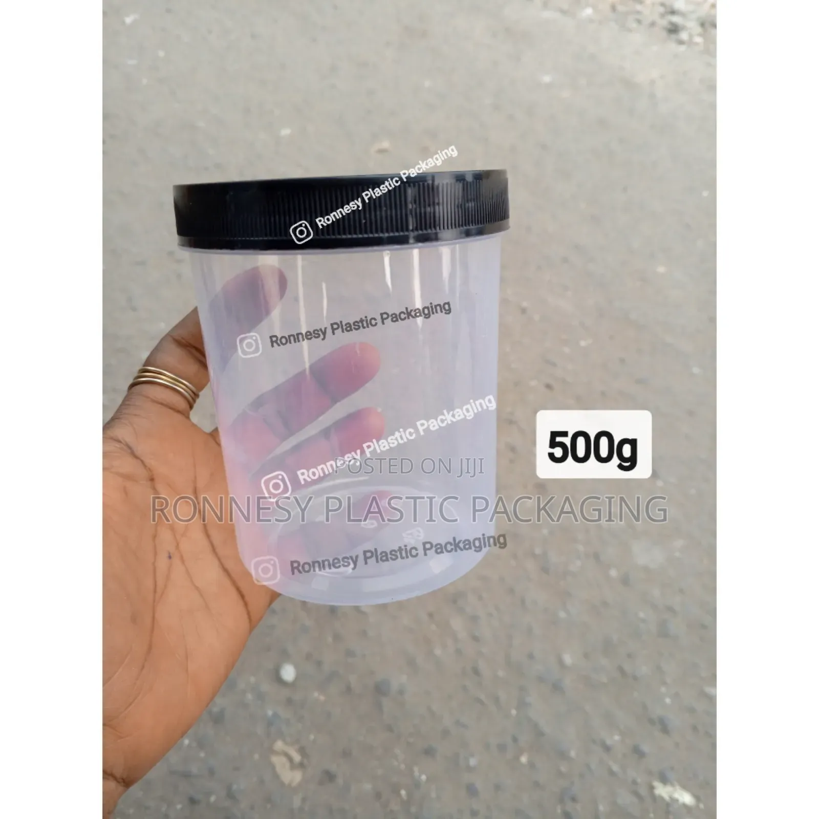 500g Transparent Plastic Container Jar