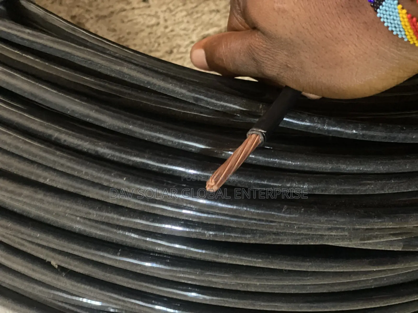 25mmx1 Black Cable