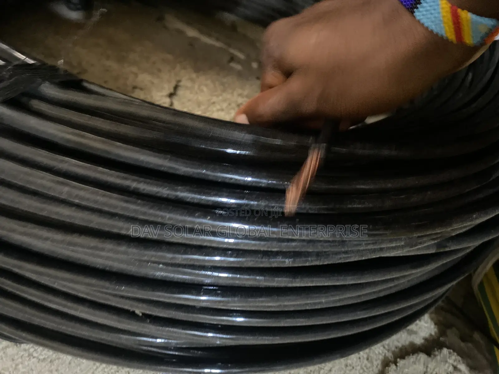 25mmx1 Black Cable
