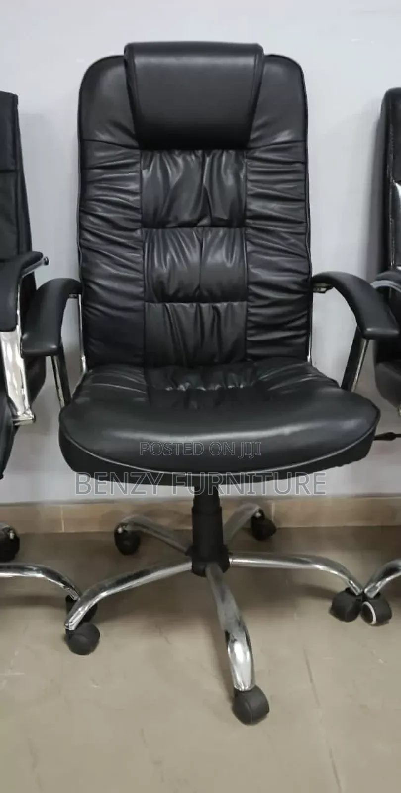 Office Leather Swivel High Back Chair