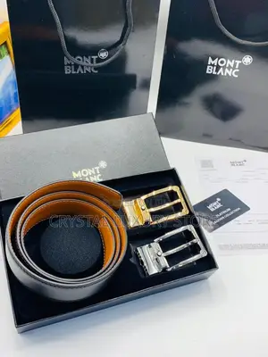Mont Blanc 2 in 1 Quality Luxury Men Genuine Leather Belts