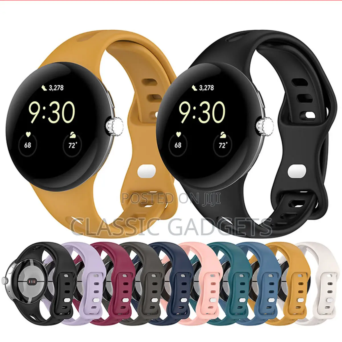 Silicone Slim Replacement Strap for Google Pixel Watch