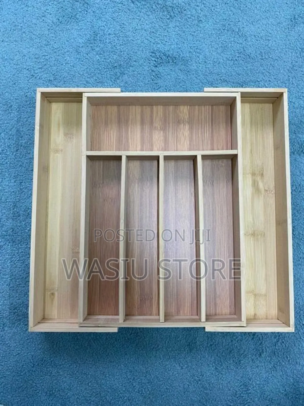 Bamboo Drawer Organizer and Extendable Silverware Organizer
