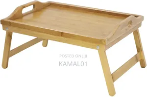 Bamboo Bed Tray Table With Folding Legs Foldable Serving