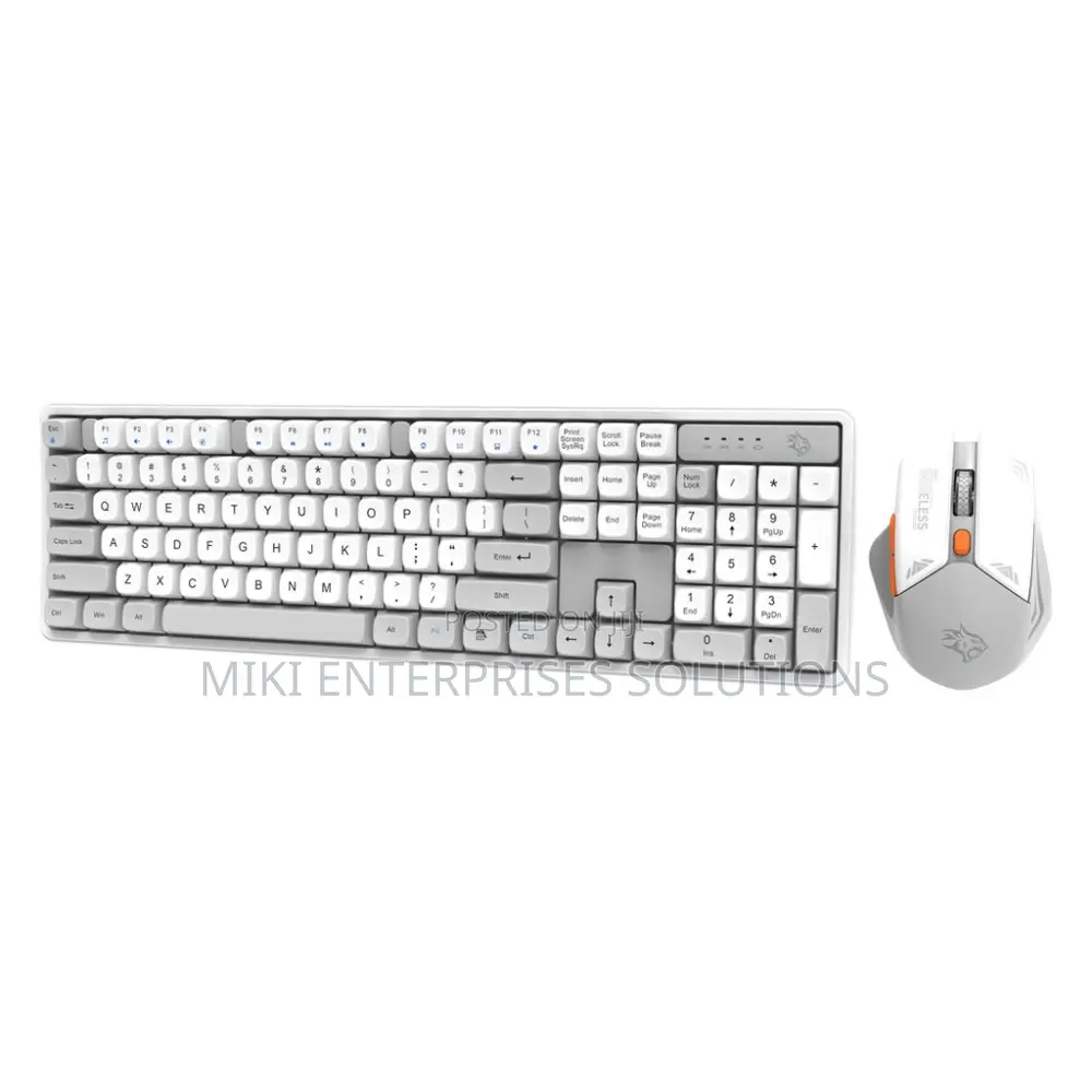 Porodo Gaming PDX225 Wireless Keyboard Mouse Set White