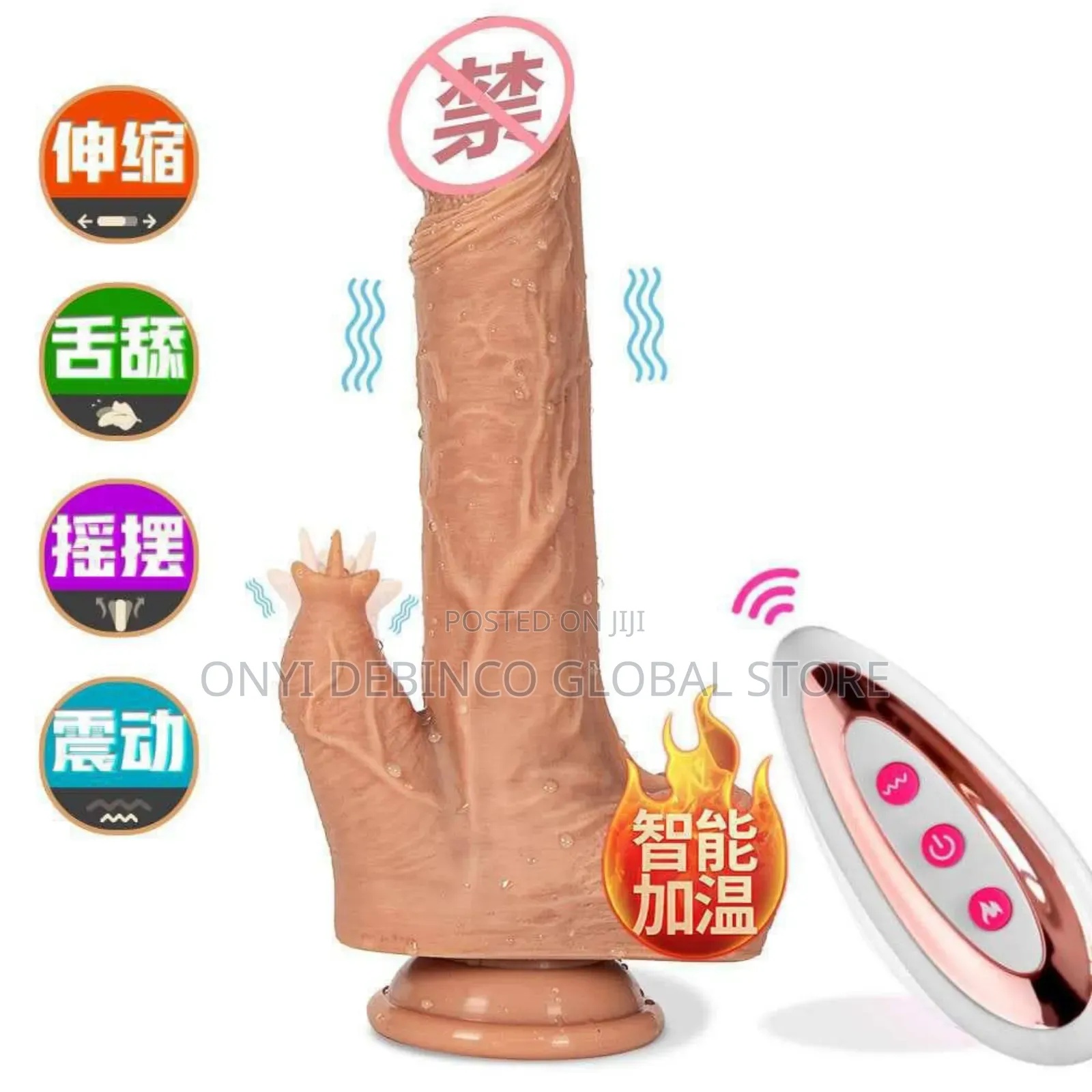 Thrusting Dildo Licking Tongue Vibrator Dildo Remote Control