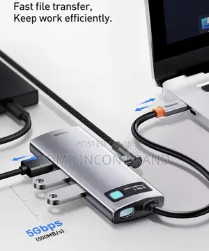 Baseus 6-in-1 USB C Hub, Type C Hub to /30hz HDMI Adapter