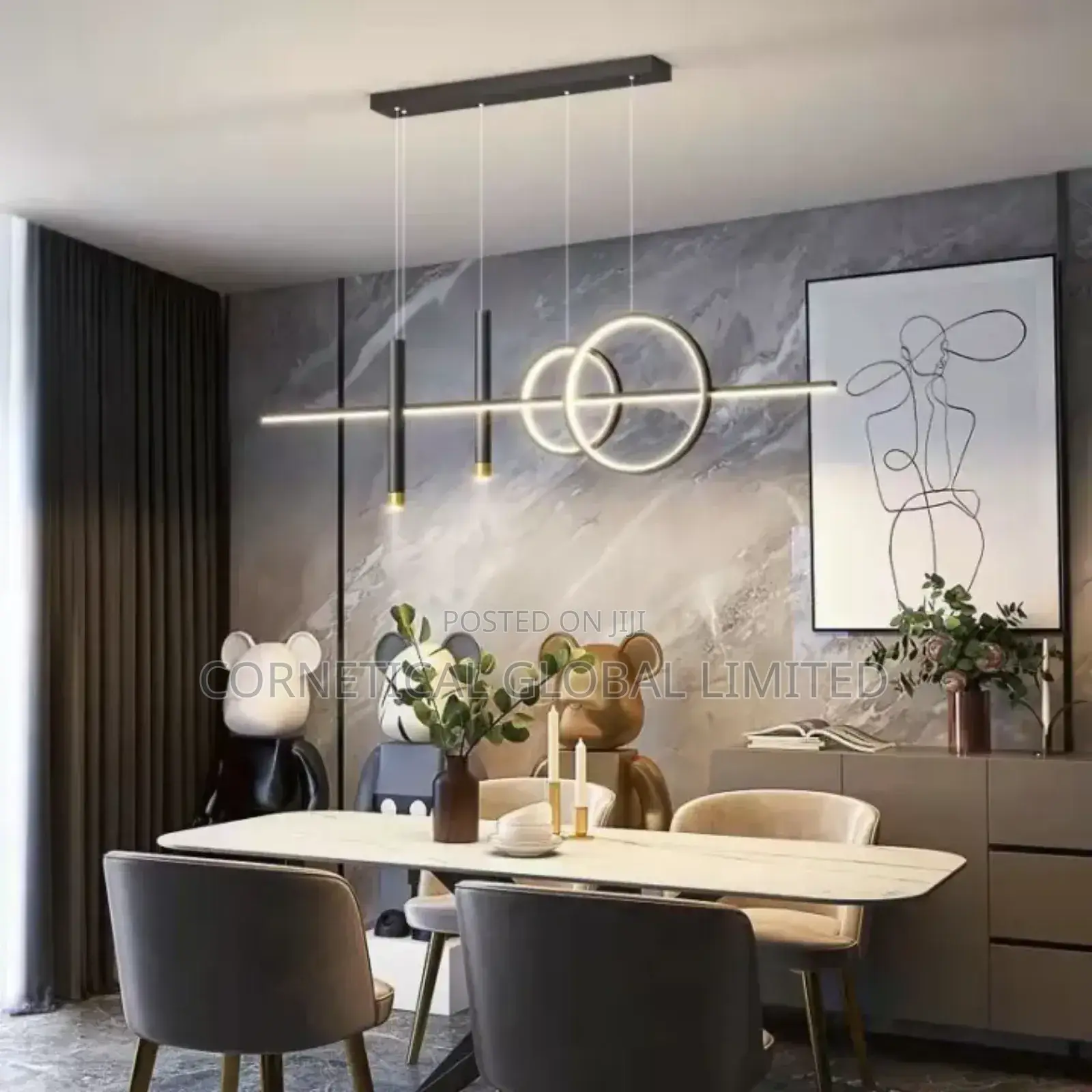 Modern Quality Luxury Gold Nordic Ring Led Chandelier Light