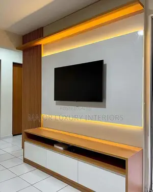 TV Console Design With Pannels and Glox HDF