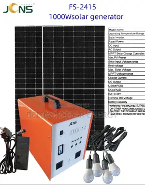 JCNS 1000w Big Solar Generator With Panel