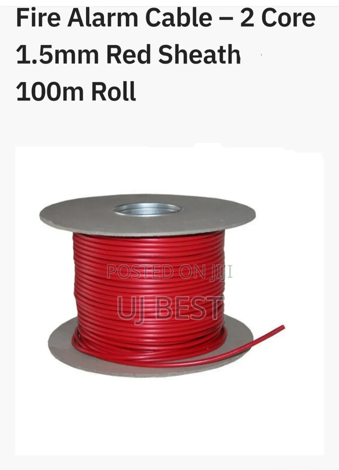 Fire Alarm Cable – 2 Core 1.5mm Red Sheath – 100m Roll