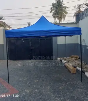 Imported Foldable Canopy 10 by 10 Feet in Black Metal.