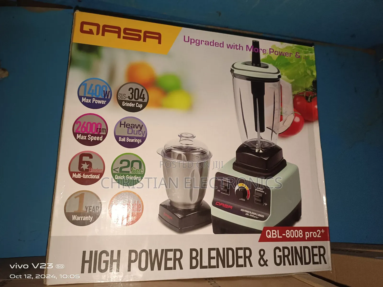 QASA High Power Blender Grinder Brand New