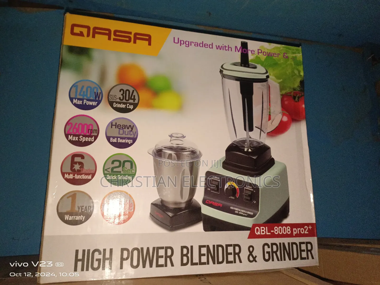 QASA High Power Blender Grinder Brand New