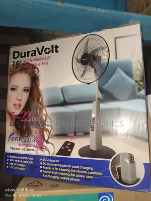 Duravolt 18" Rechargeable Fan Brand New