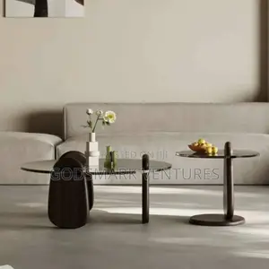 Glass Center Table and Side Stool for Living Room.