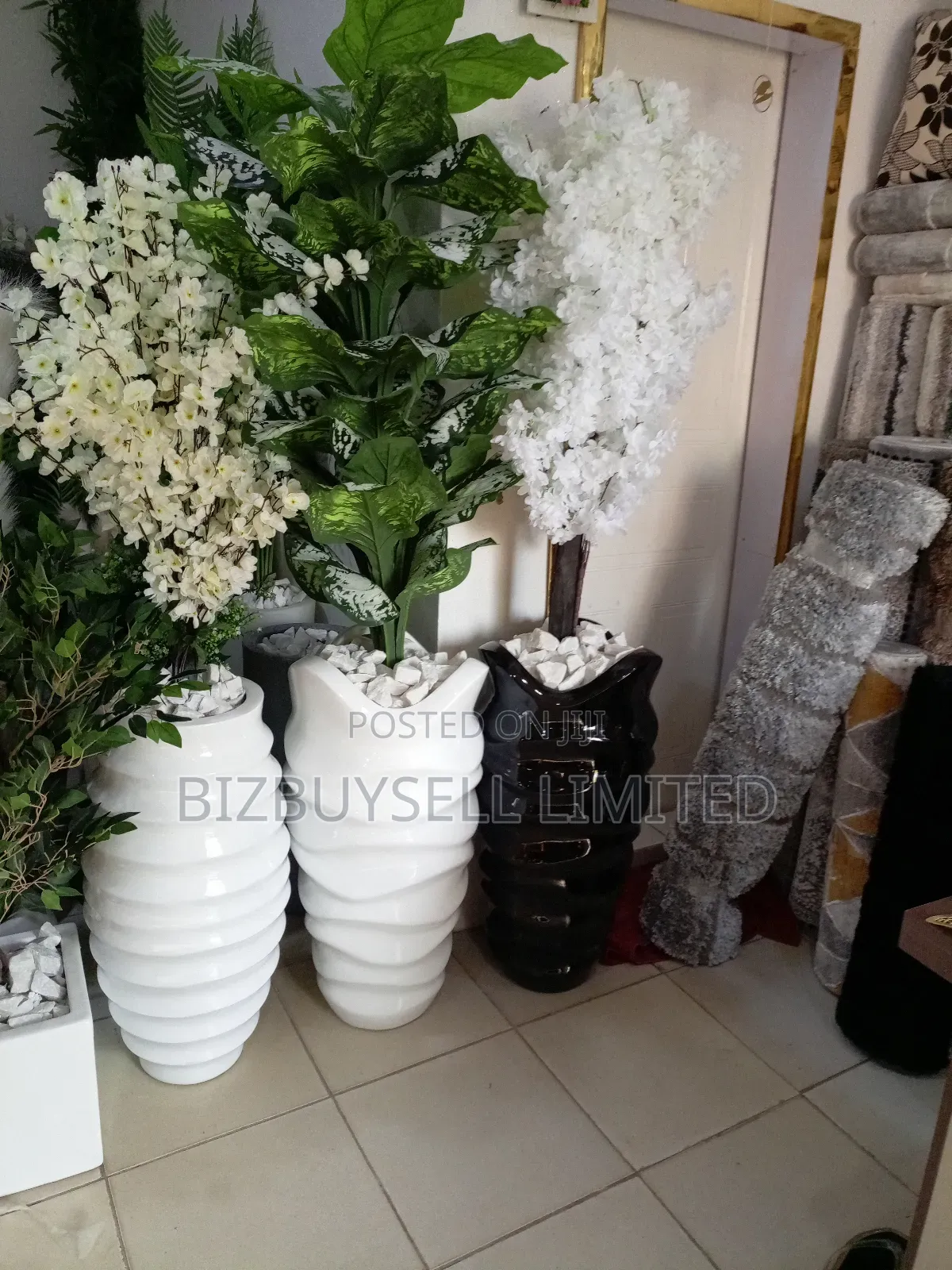 Imported Flowers and Vase.