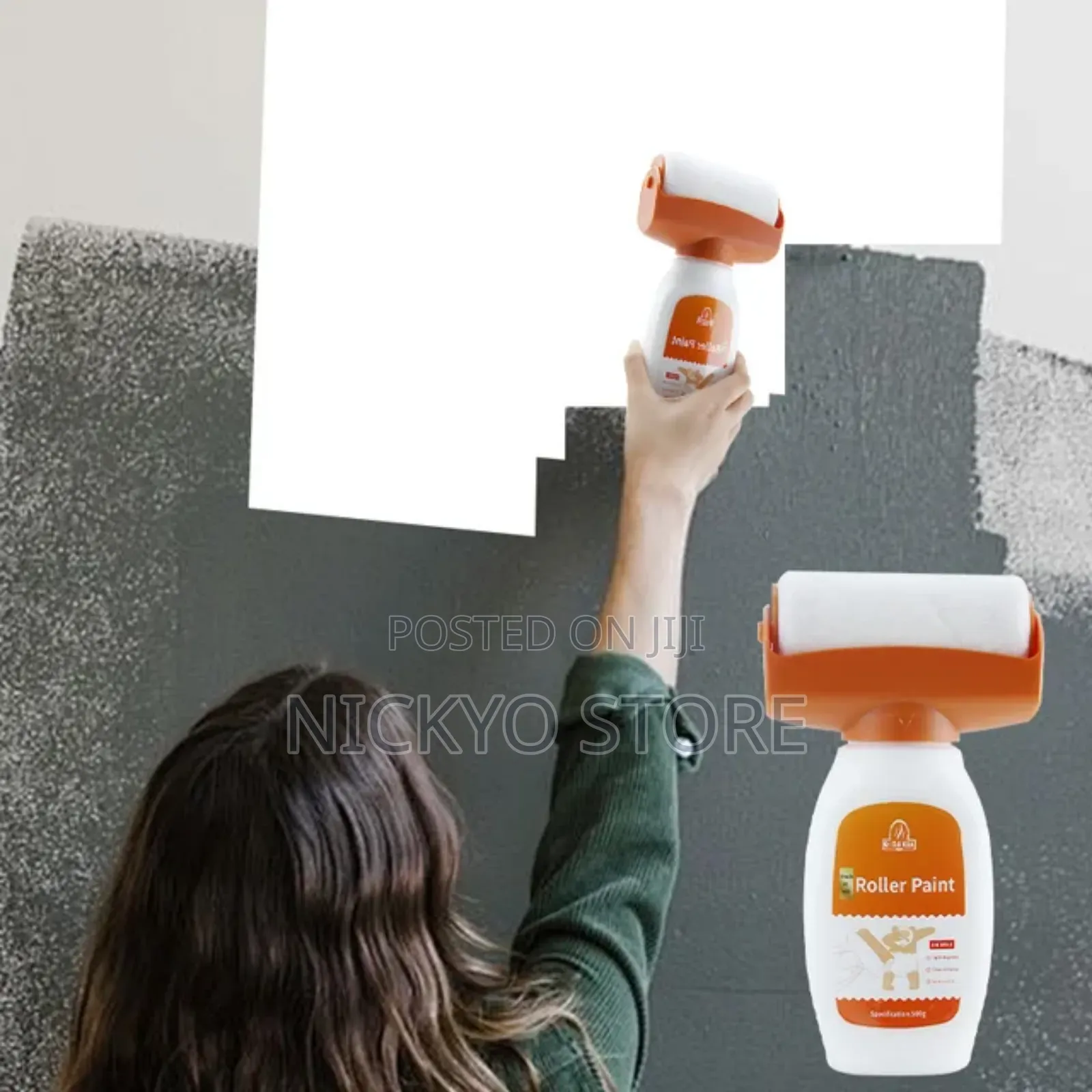White Paint Small Roller Brush Interior Wall Renovation