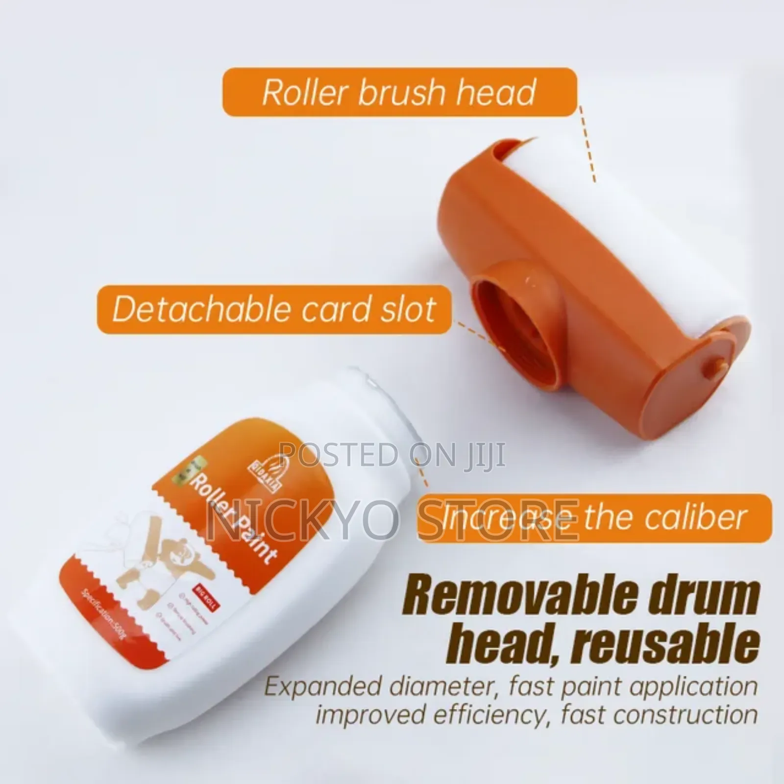 White Paint Small Roller Brush Interior Wall Renovation
