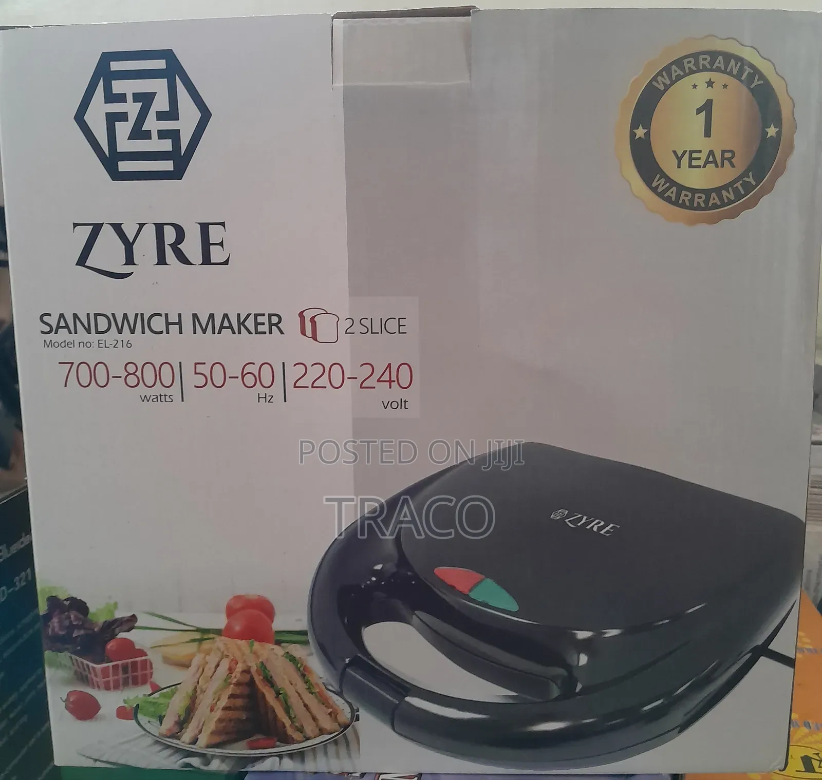 Zyre Sandwich Maker 2slice