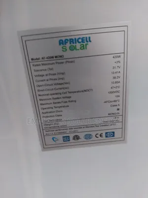 Original Africell Panel 420watt 60 Cells