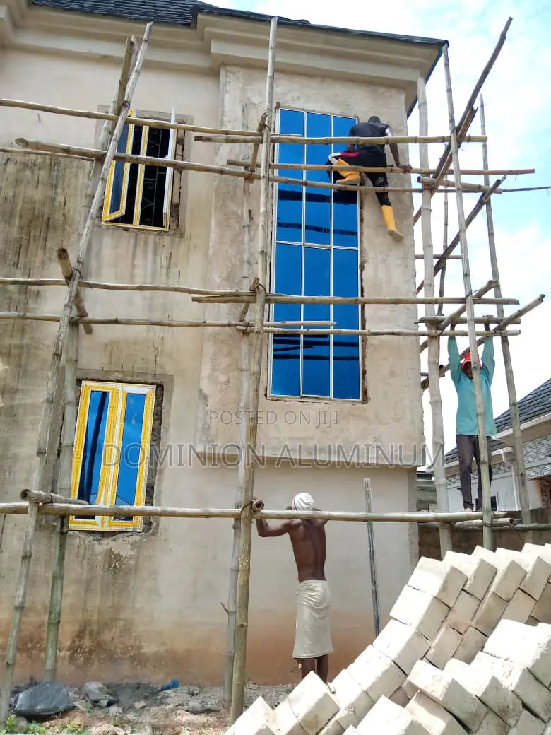 Casement Windows With Blue Glass