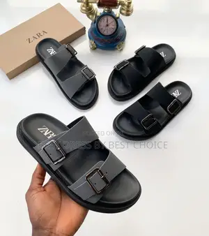 ZARA Double Belt Pam Slippers