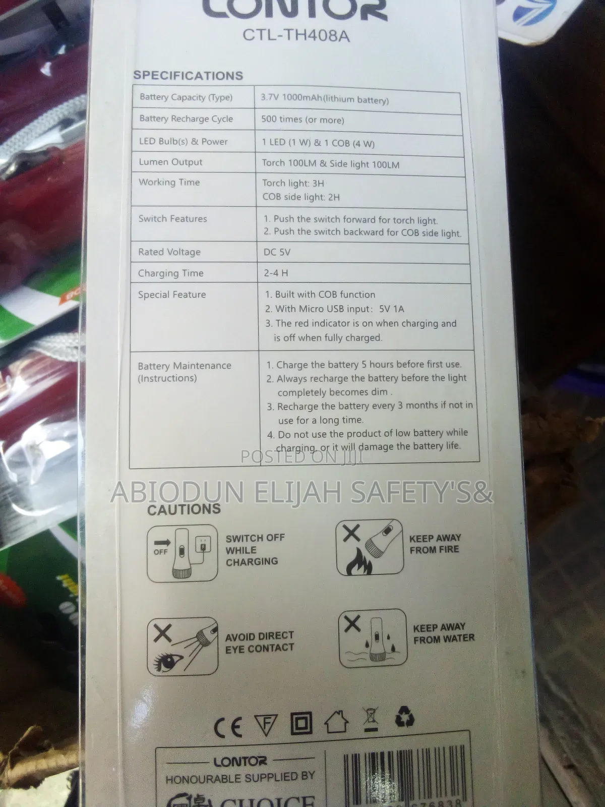 Touch Light Rechargeable Original Lontor Product(100W)