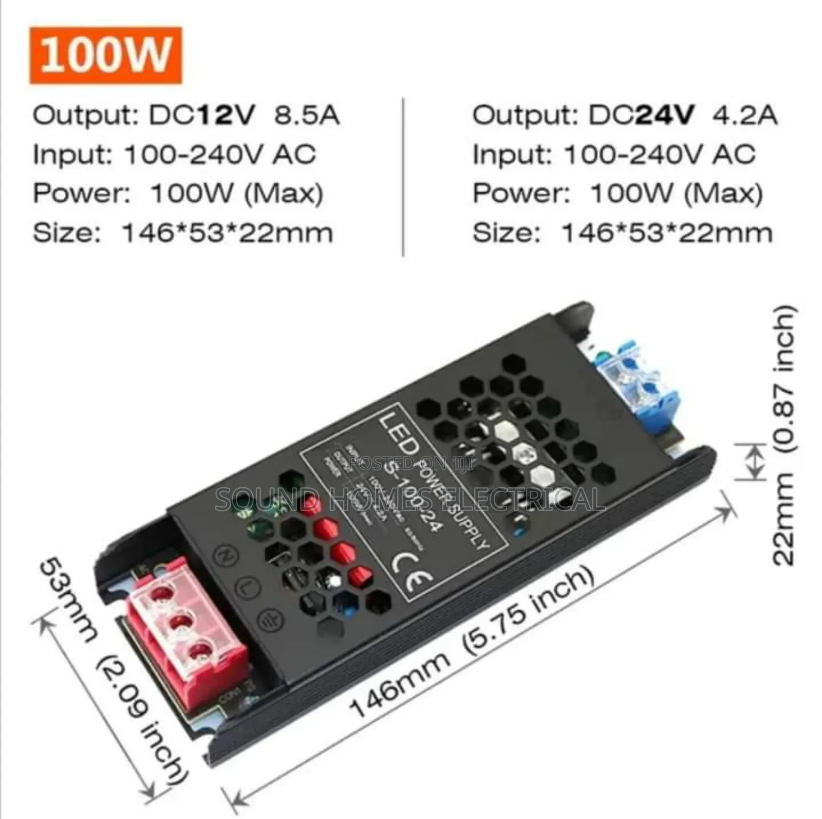 100w 12v/24v Power Supply or Choke