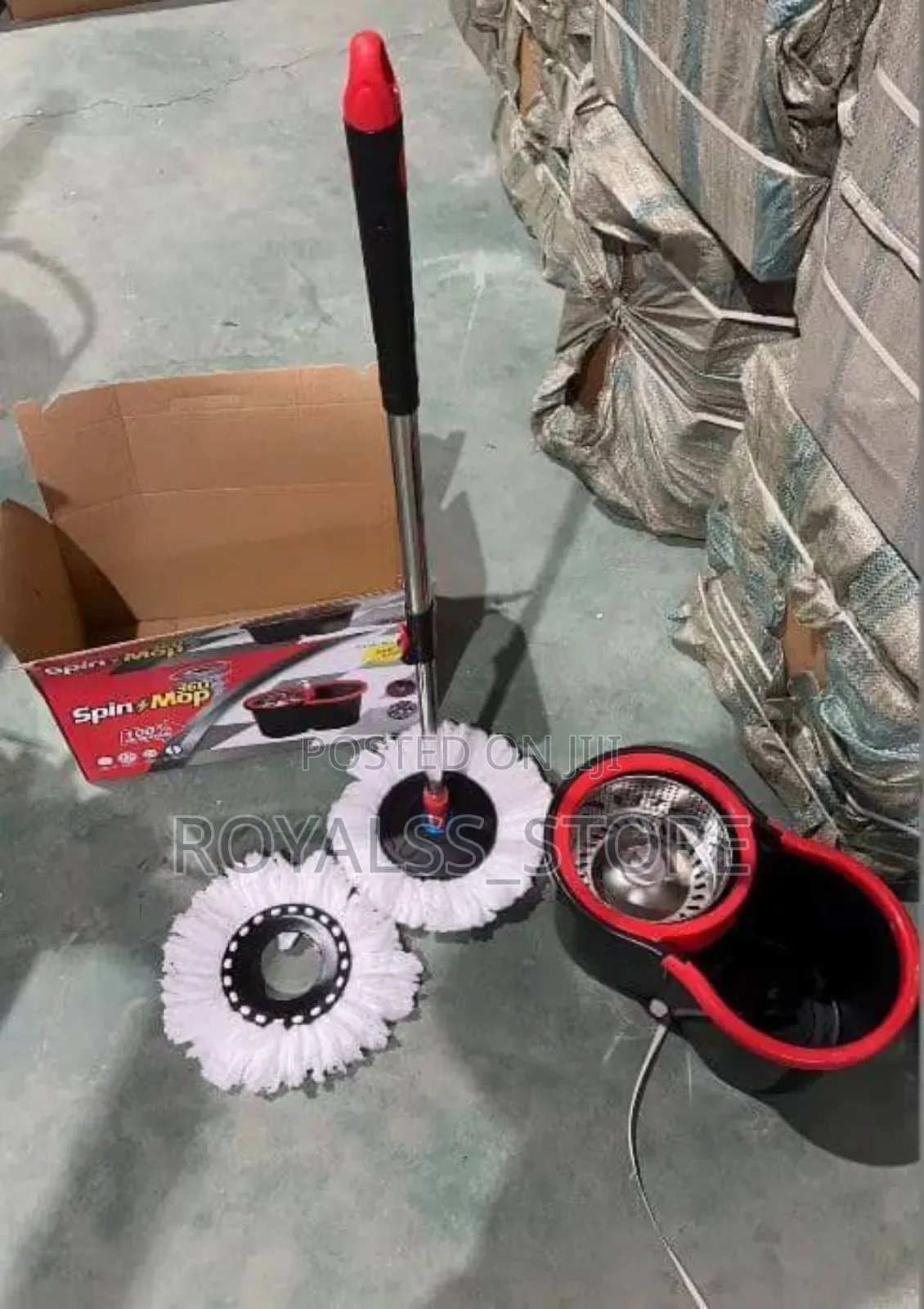 360° Spin Mop With Thick Plastic Bucket