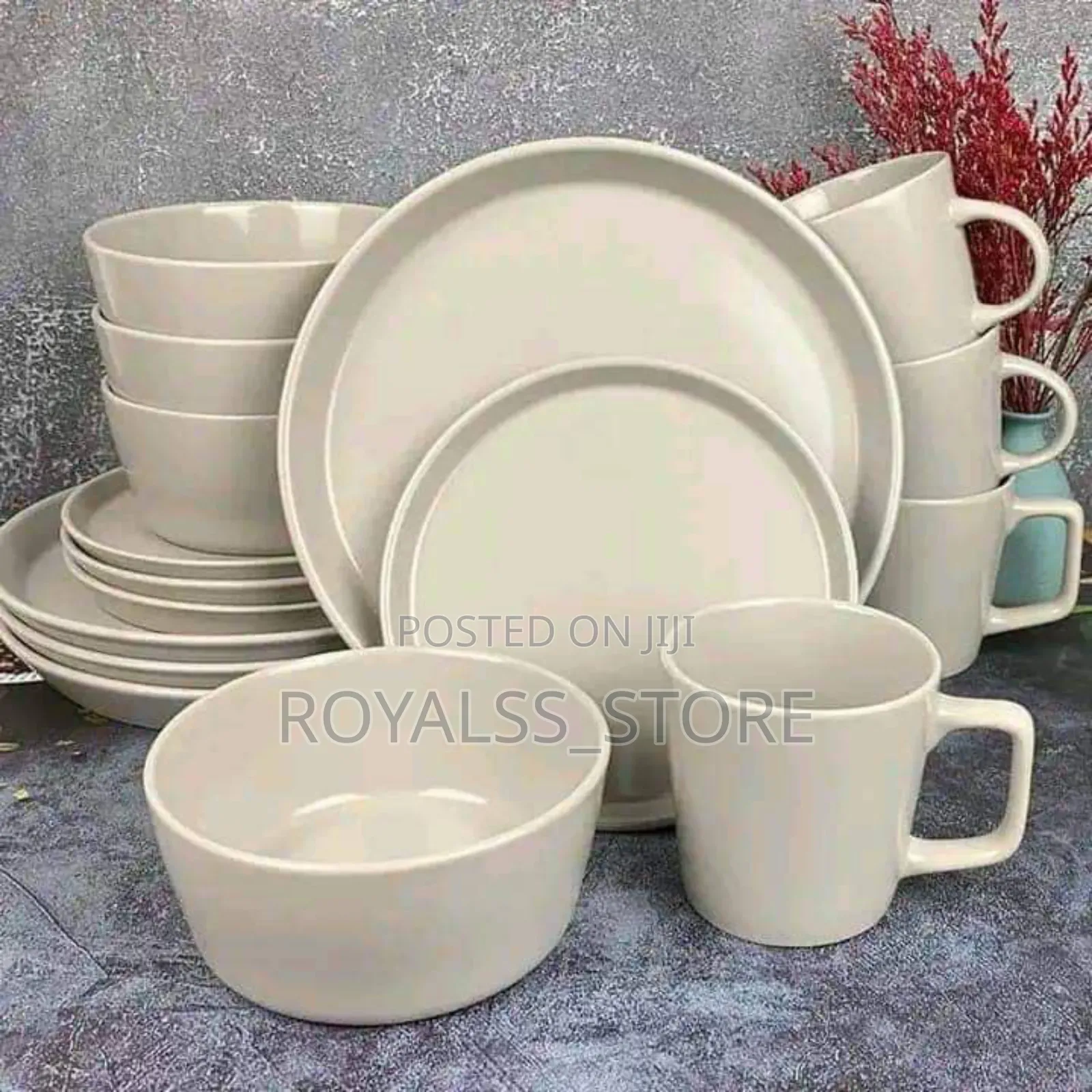 16pcs Ceramic Stoneware Set With Dinner Dessert Plate,Bowl