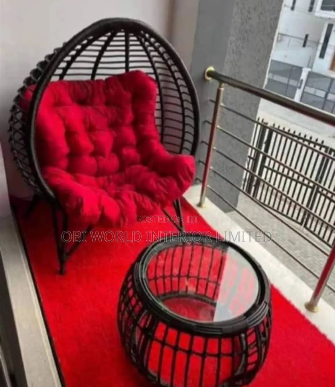 Rattan Chair and Table