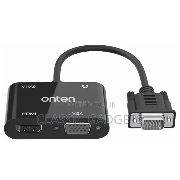 Onten Otn-5138hv VGA to FHD HDMI + VGA With Audio Converter