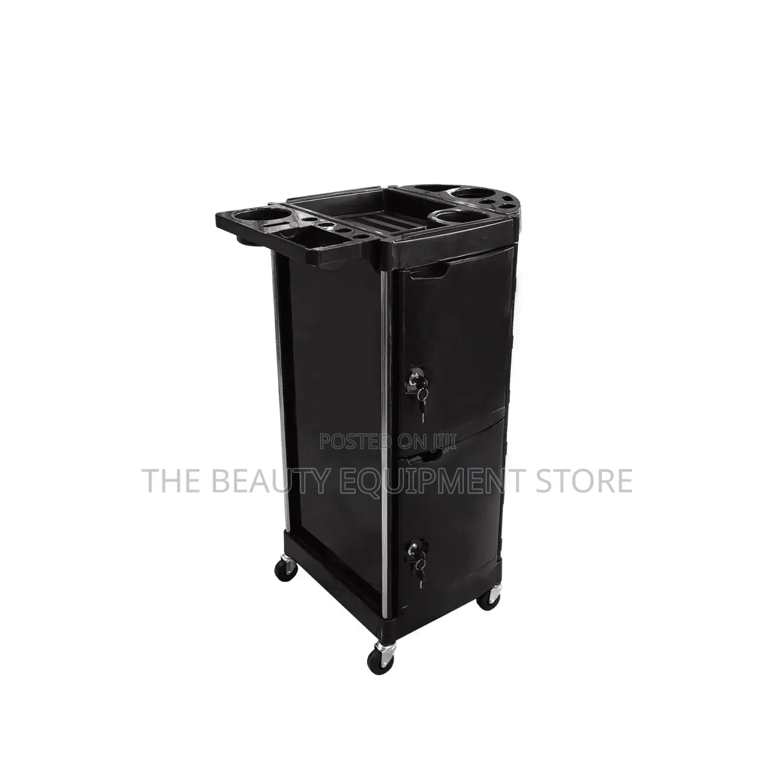 Professional Salon Trolley Black With Keys