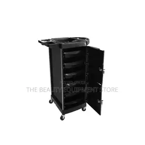 Professional Salon Trolley Black With Keys