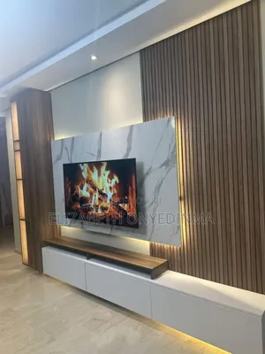 Luxury Tv Console With Light and Shelf