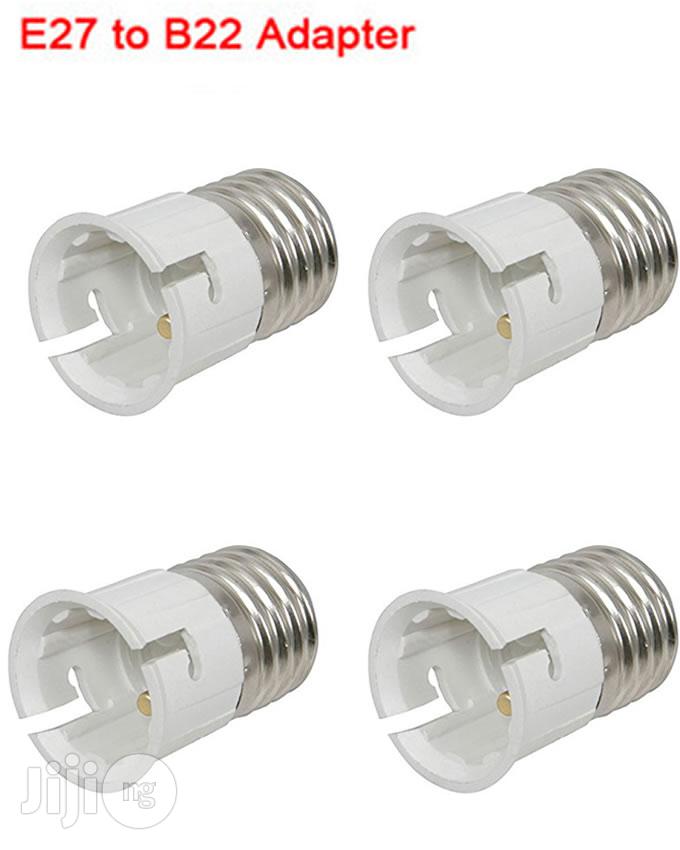 4pcs Light Bulb Socket Converter: E27 Socket to B22 Bulb