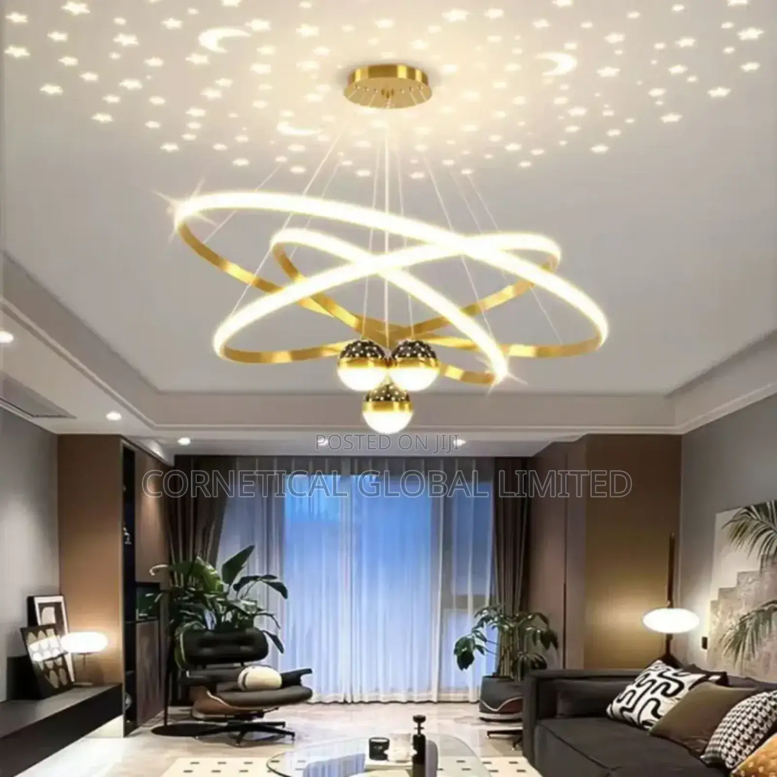 Modern Quality Luxury Ring Led Drop Chandelier Pendant Light (600mm)