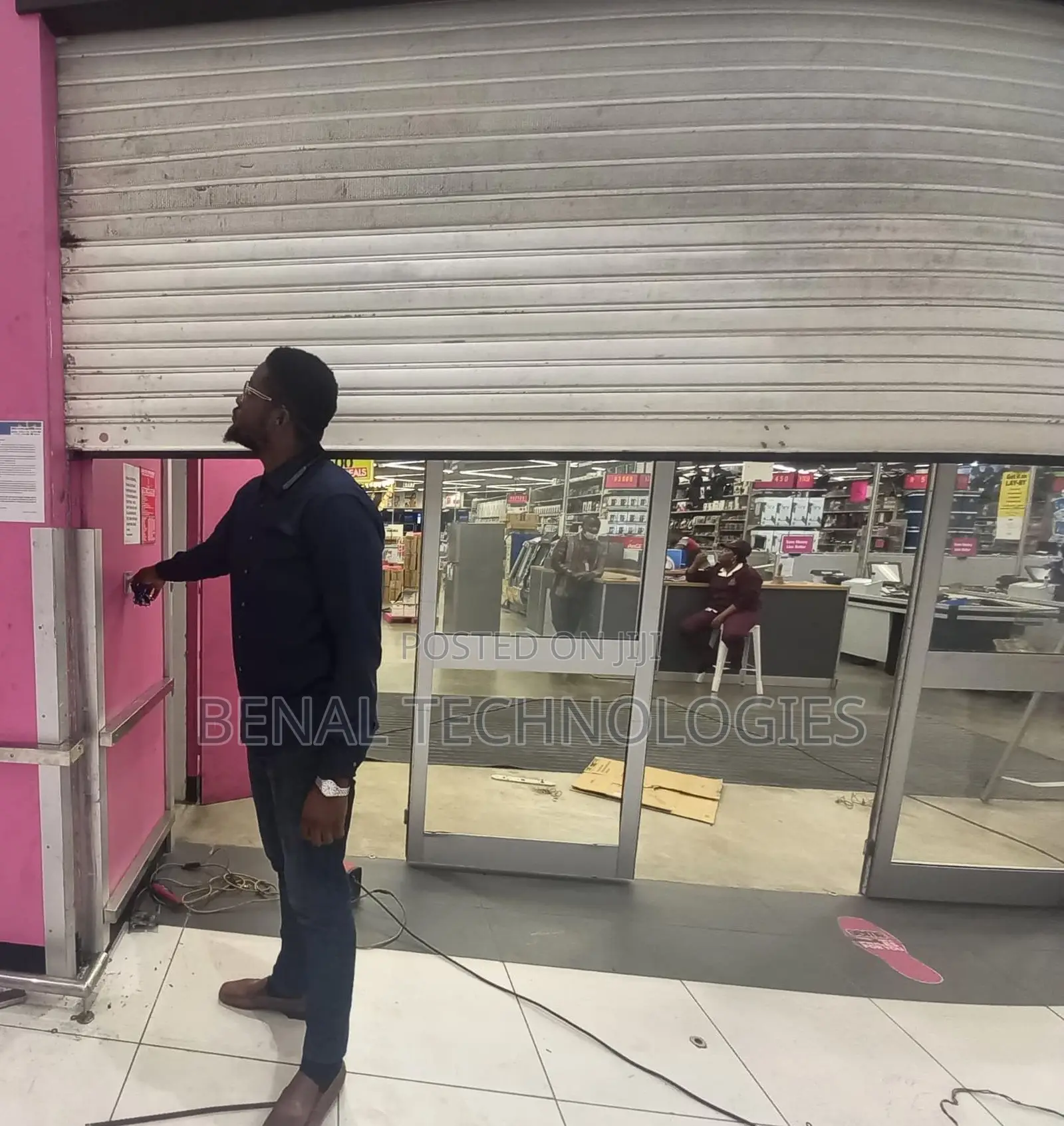Automated Roll-Down Entry Doors