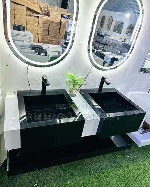 England Standard Black and White Double Basin.